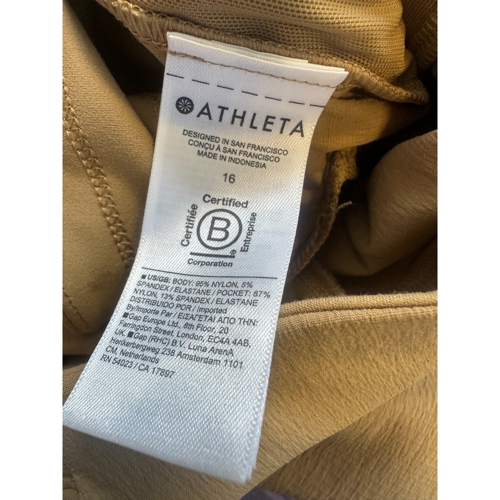 Athleta Trekkie North High Rise Joggers Tan Size 16 Ripstop Hiking Pants UPF - Picture 6 of 13